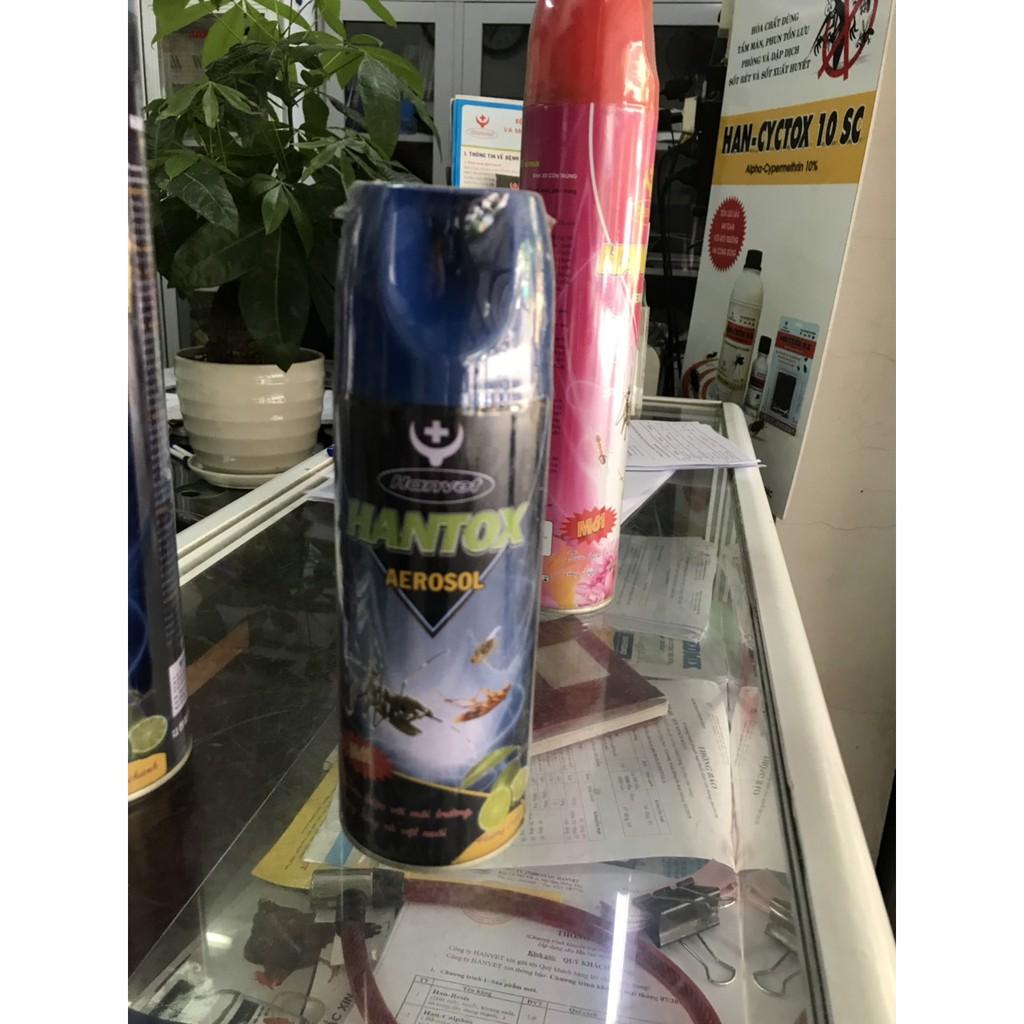 Xịt muỗi HANTOX Aerosol (Hương chanh/Hương ngàn hoa)- chai 600ml