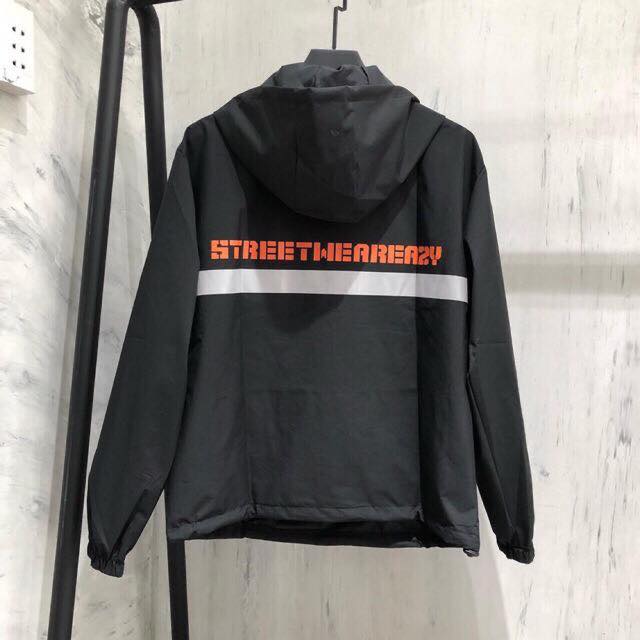 [UnisexStore] ÁO KHOÁC DÙ SWE PHẢN QUANG UNISEX (ĐEN)