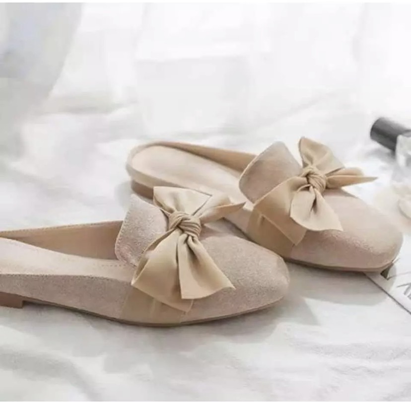Giày sục nơ da lộn Giày sục nữ An Lê Store