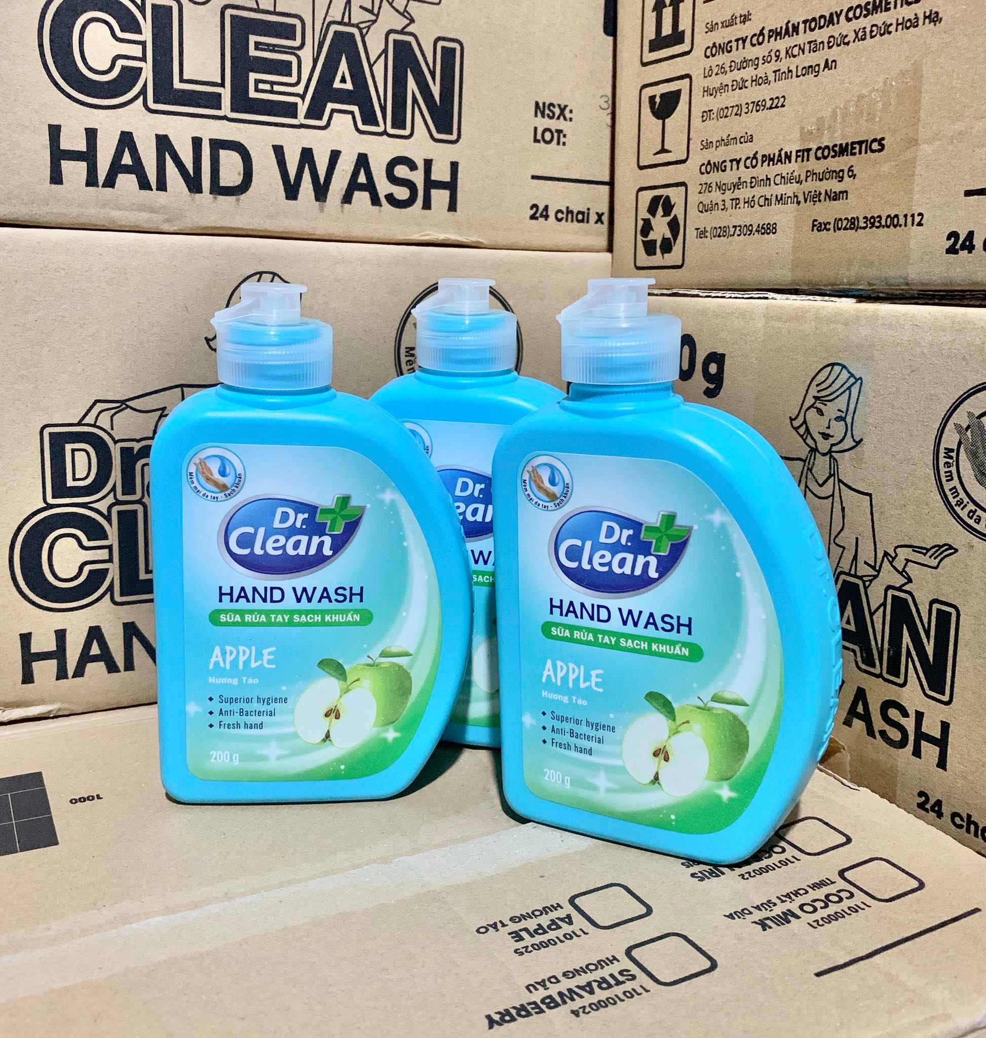 Nước rửa tay dr clean hương táo