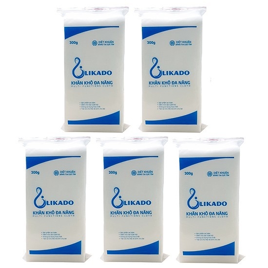 Khăn khô đa năng likado 300g kích thước (15x20cm)(1 gói)