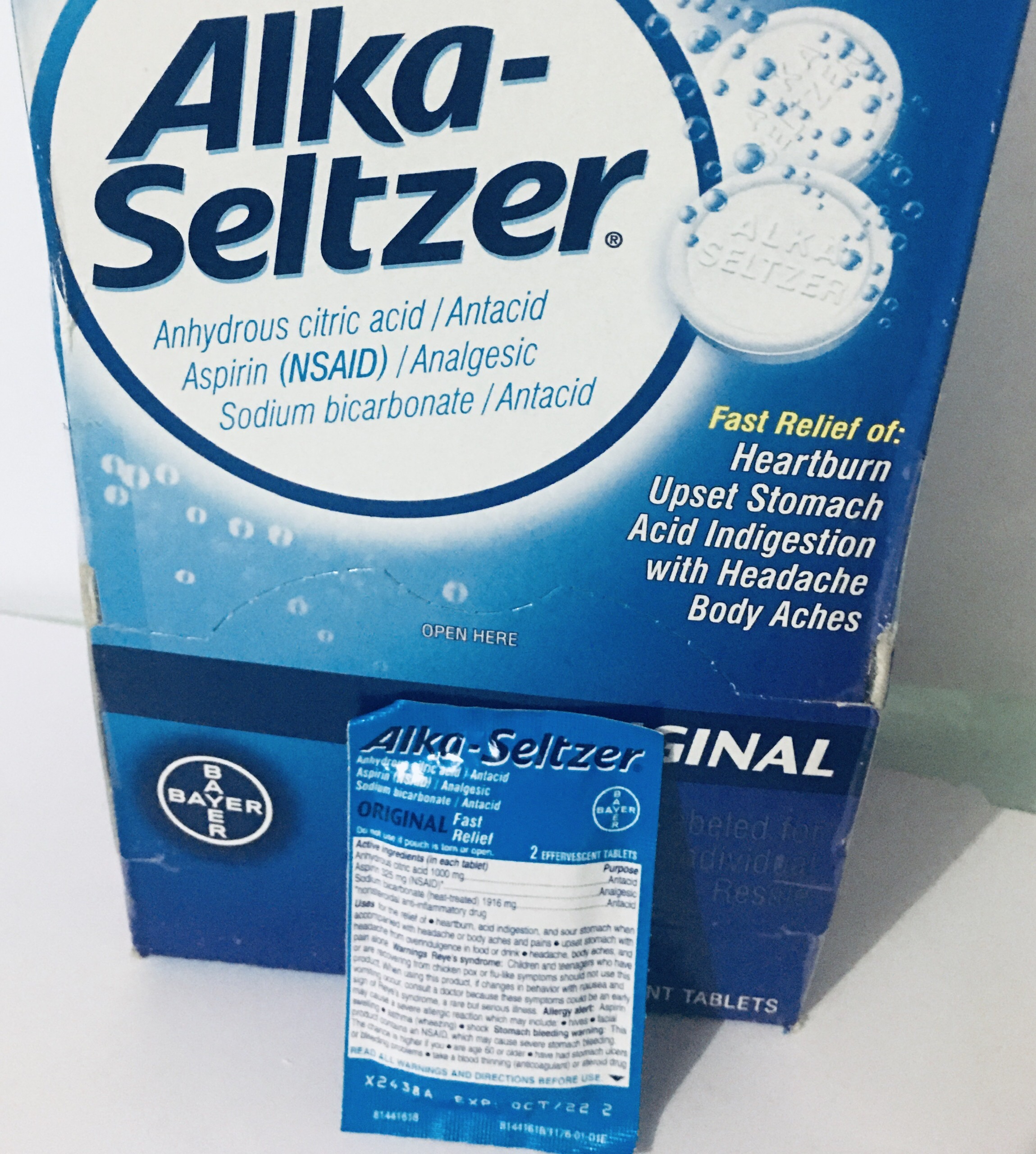 Viên Sủi Alka Seltzer chống đầy hơi, trào ngược axit dạ dày