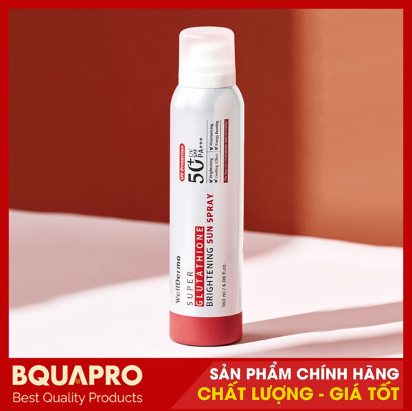 Xịt chống nắng Wellderma Super Glutathione
