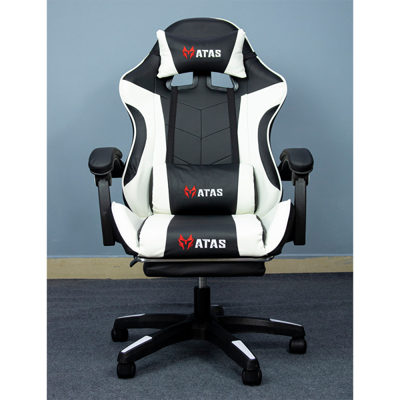 Ghế gaming ATAS A1 ghế game da cao cấp - Chân đế nylong - Có giá đỡ chân - Cục rung massage giá rẻ