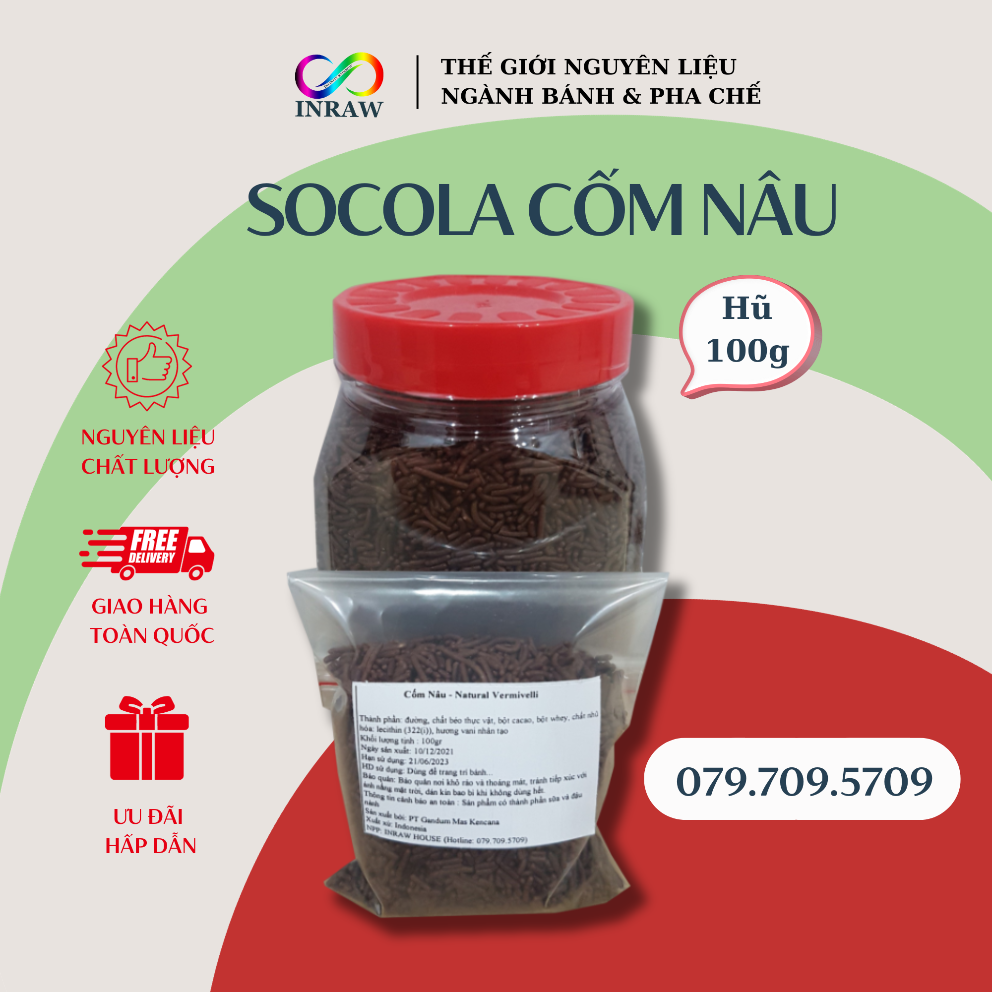 Socola Cốm Nâu Trang Trí  500g