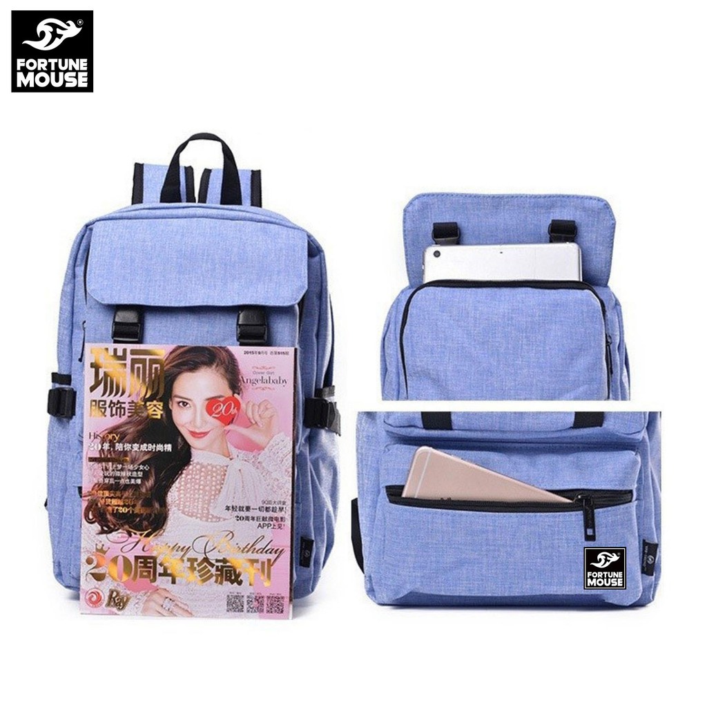 Balo laptop 16inch hàn quốc Fortune Mouse B058