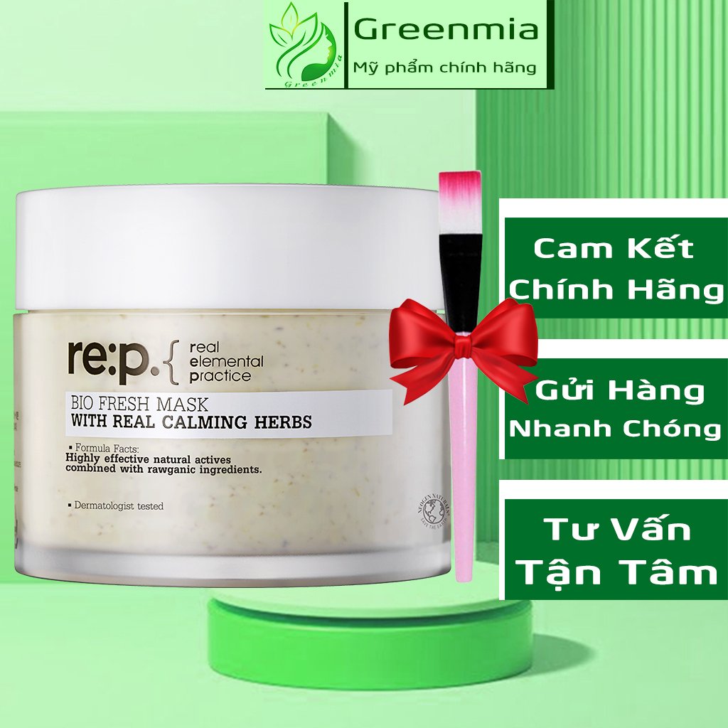 Mặt Nạ RE:P Mặt Nạ Đất Sét Hữu Cơ Hoa Cúc RE:P BIO FRESH MASK WITH REAL CALMING HERB Giảm Sưng Mụn Dành Cho Da Dầu 130g