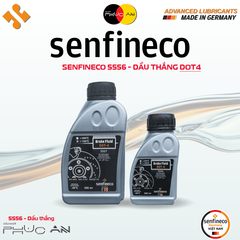 [HẺM NHỚT] Dầu thắng (phanh) DOT 4 Senfineco 5556 chai 250ml