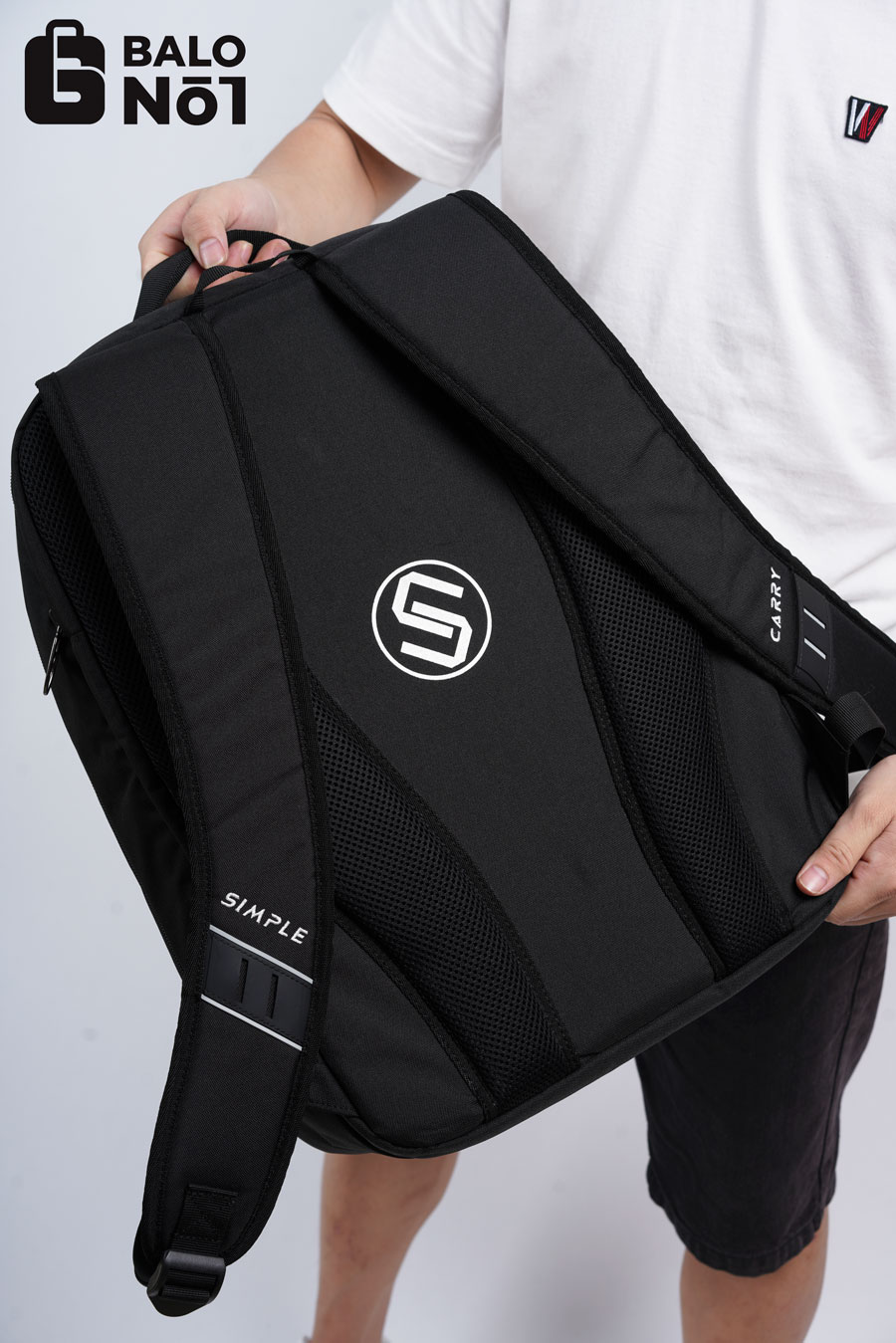 [HCM][Chính Hãng] Balo Cao Cấp Simple Cary A-City 2 - Black