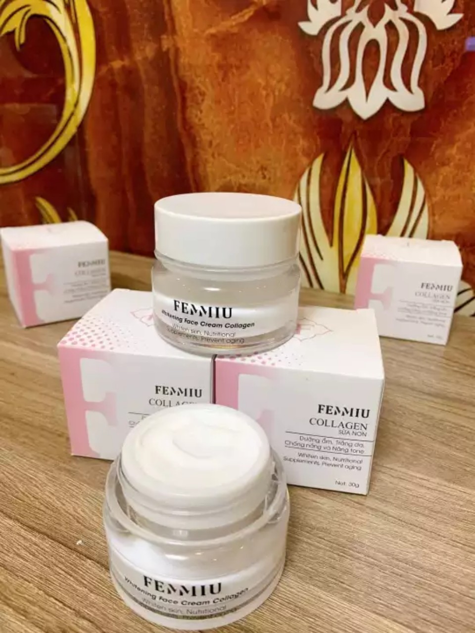 Kem Face Dưỡng Trắng Collagen Sữa Non Femmiu 30g , Trắng Da , Xóa Nám , Chống Lão Hóa