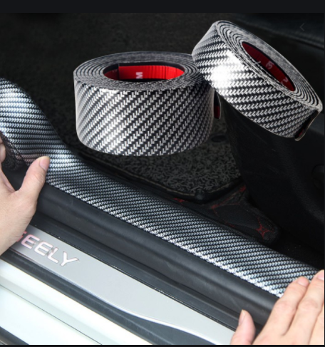 Cuộn nẹp cacbon chống xước bậc cửa xe cho xe ôtô, xe hơi