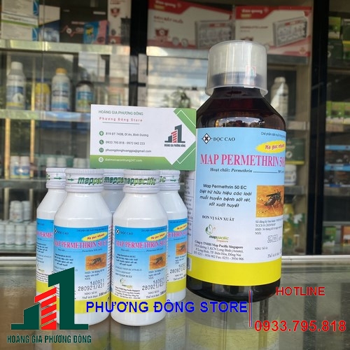 Thuốc diệt muỗi và côn trùng Map Permethrin 50EC - diệt muỗi Anh Quốc (chai 1 lít)