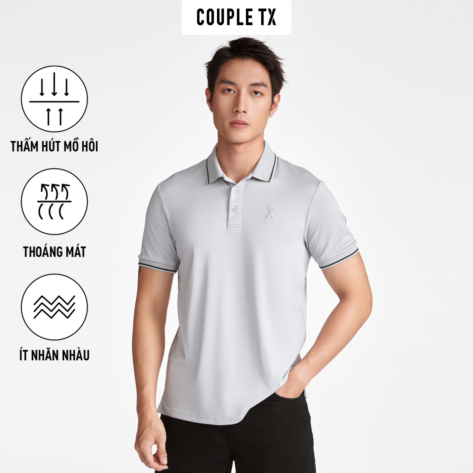 [15.1 - 17.1 Voucher lên đến 200K] Áo Polo Nam COUPLE TX - Áo Thun Cổ Bẻ Sang Trọng, Thanh Lịch Basic Regular Fit MPO 1038