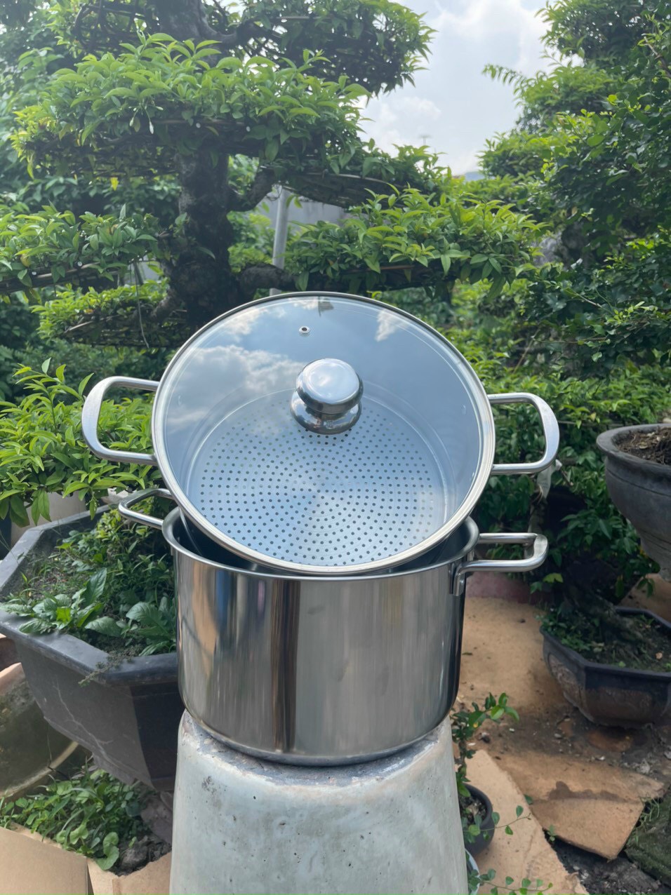Xửng hấp Fata ( HT ) cook  28cm vung kính