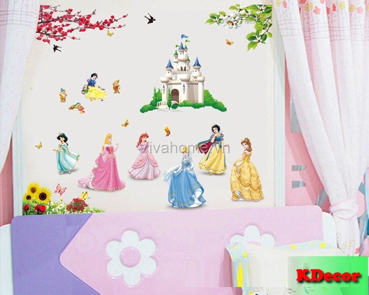 Decal dán tường Bảy nàng công chúa