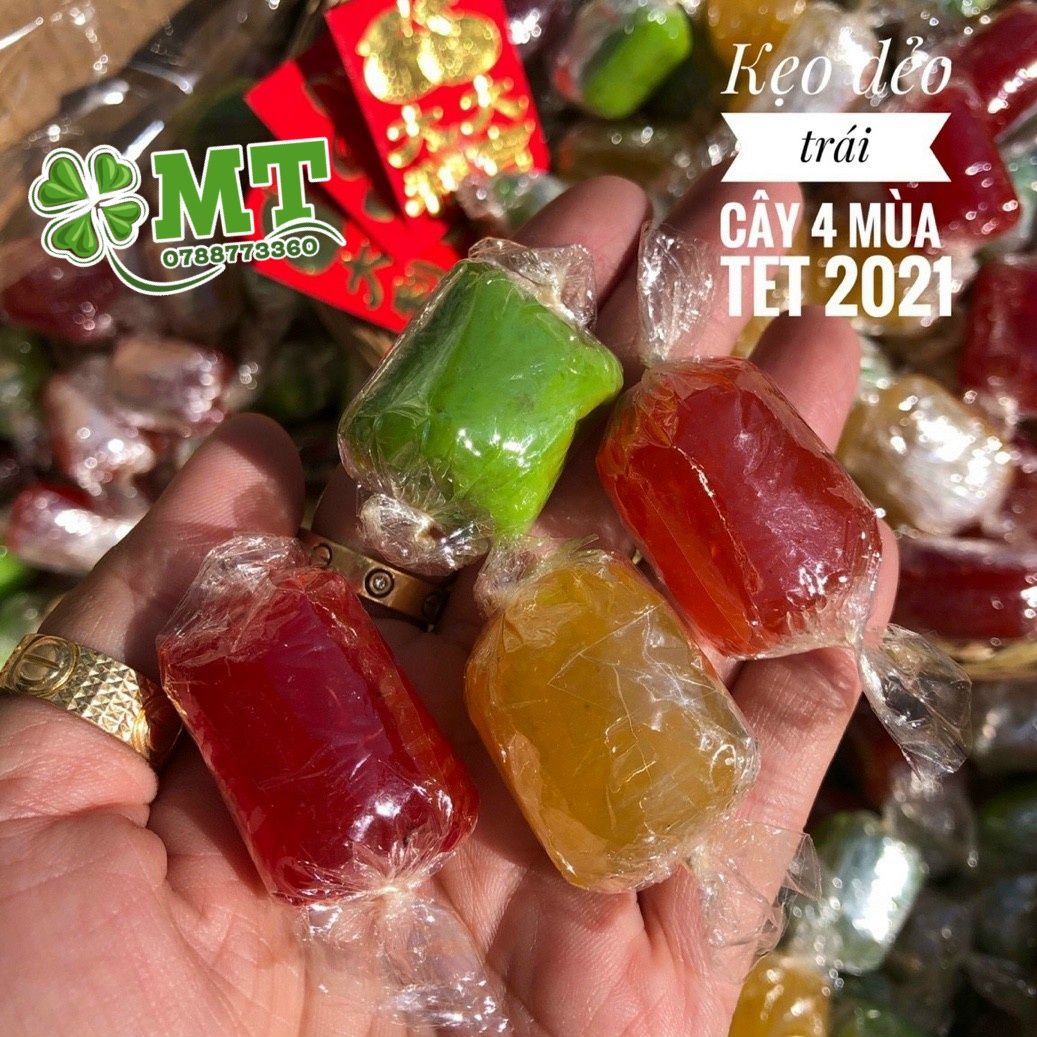 Kẹo dẻo trái cây bốn mùa 1kg (Kẹo dẻo handmade)