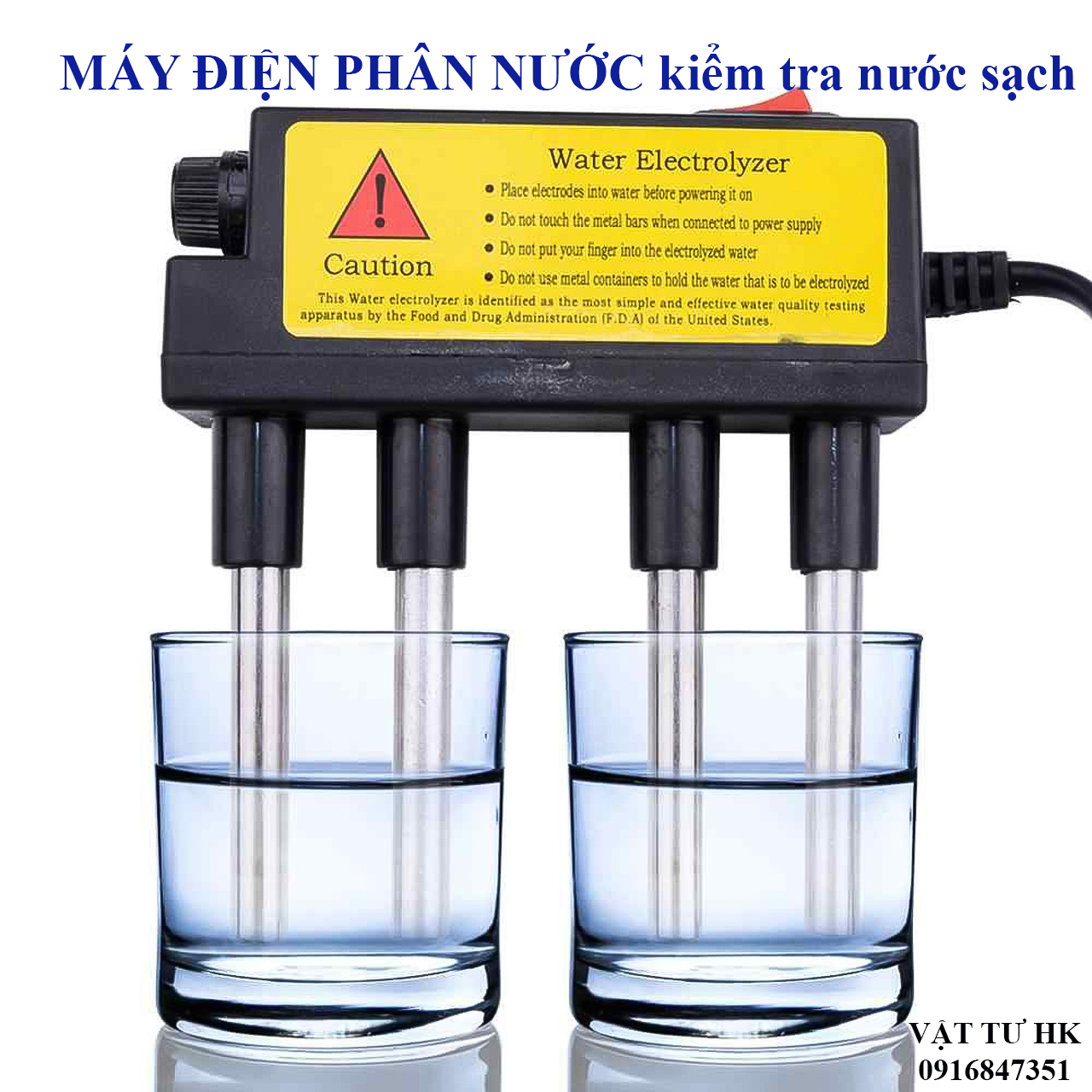 Bút điện phân thử nước sạch, máy kiểm tra độ sạch của nước thiết bị điện phân 4 điện cực hàng Tốt