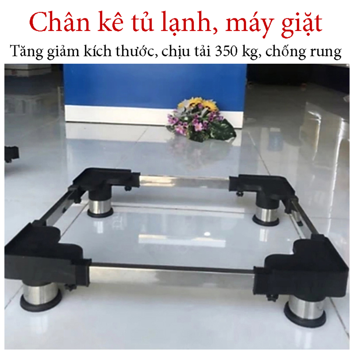 Chân đế kê tủ lạnh máy giặt - Inox cao cấp