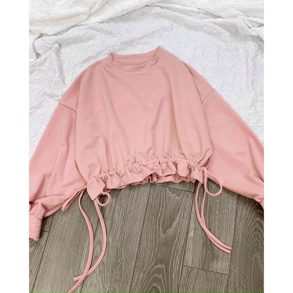 ÁO CROPTOP TAY PHỒNG RÚT DÂY