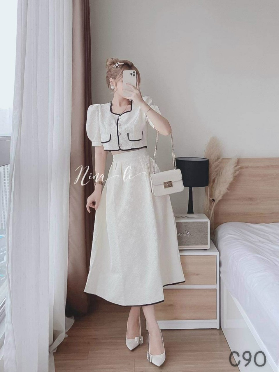 Sét váy xốp nhật cao cấp sang chảnh ld22