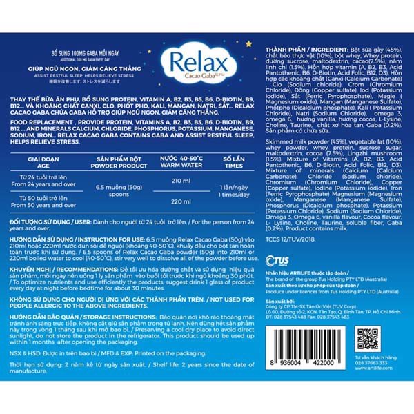 Sữa Bột ReLax  400gr