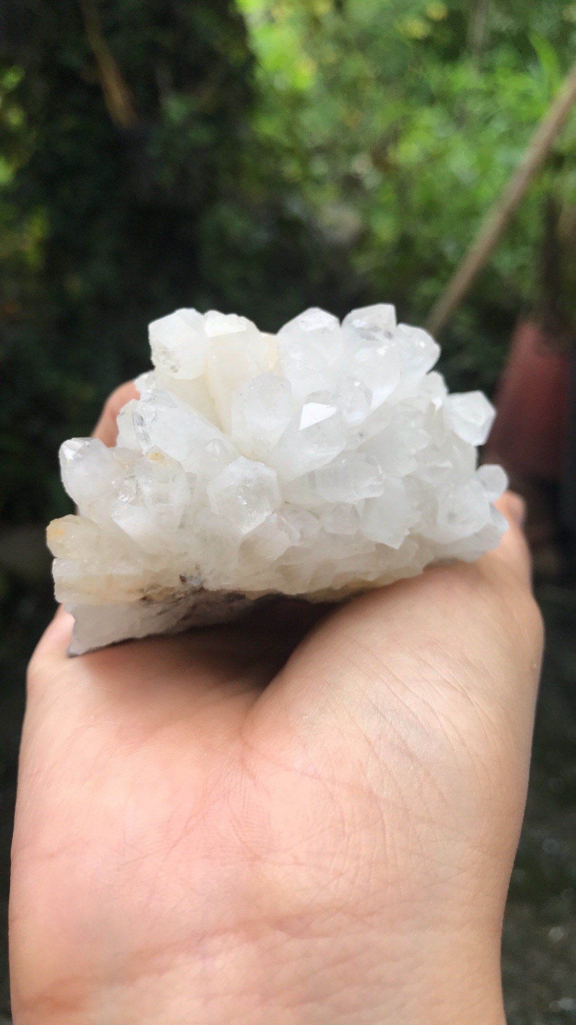 Đá Thạch Anh hình bông hoa sen trắng tinh