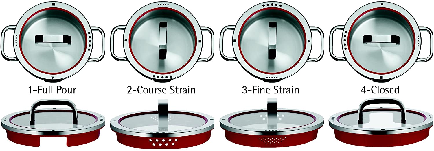 BỘ NỒI INOX NẮP VUNG KÍNH WNF FUNCTION, 4 NỒI