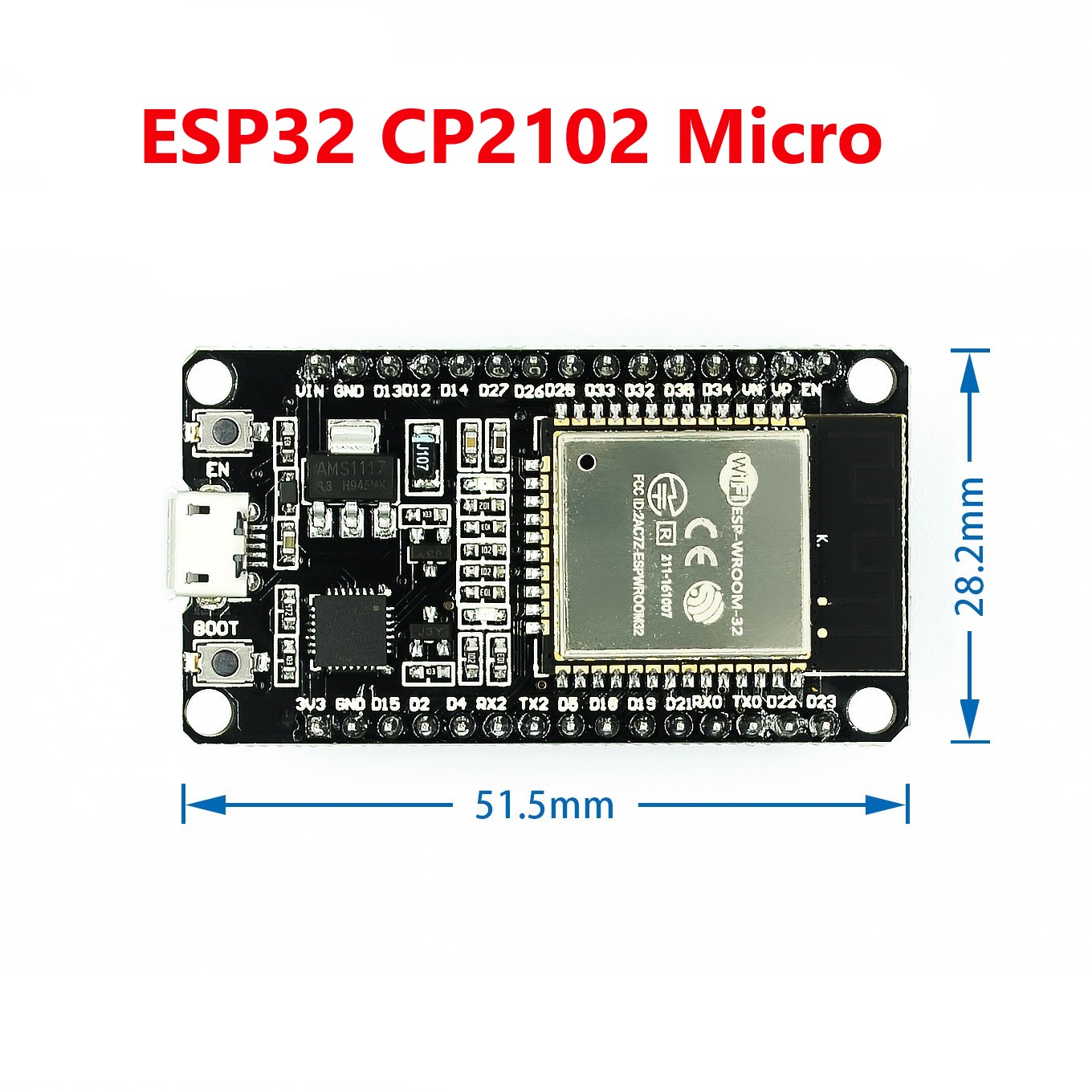 Kit ESP32 CH340 30P Wifi + Bluetooth cổng Type C, Kit ESP32 CP2102 30P Wifi cổng Micro