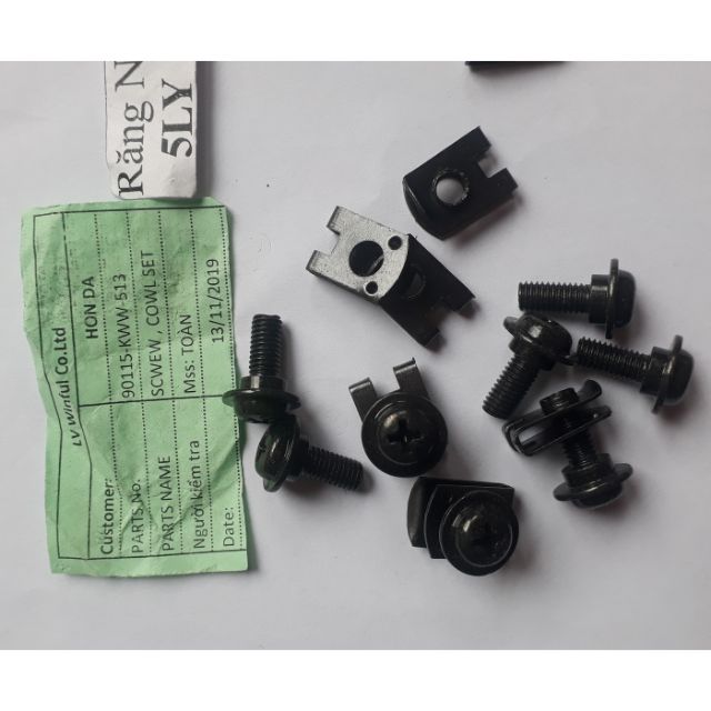 Ốc 5Mm Kèm Pas Kẹp Bắt Đầu Xe