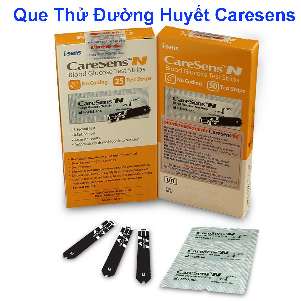 Que Thử Đường Huyết Caresens N Hàn Quốc