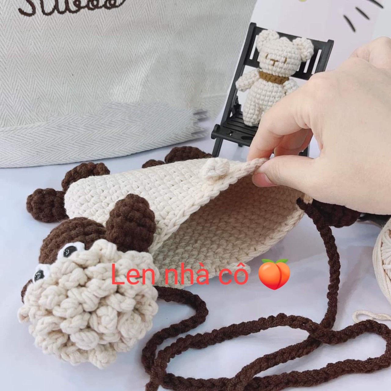 TÚI ĐEO CHÉO HANDMADE BÉ CỪU VÔ TRI SIÊU ĐÁNG YÊU
