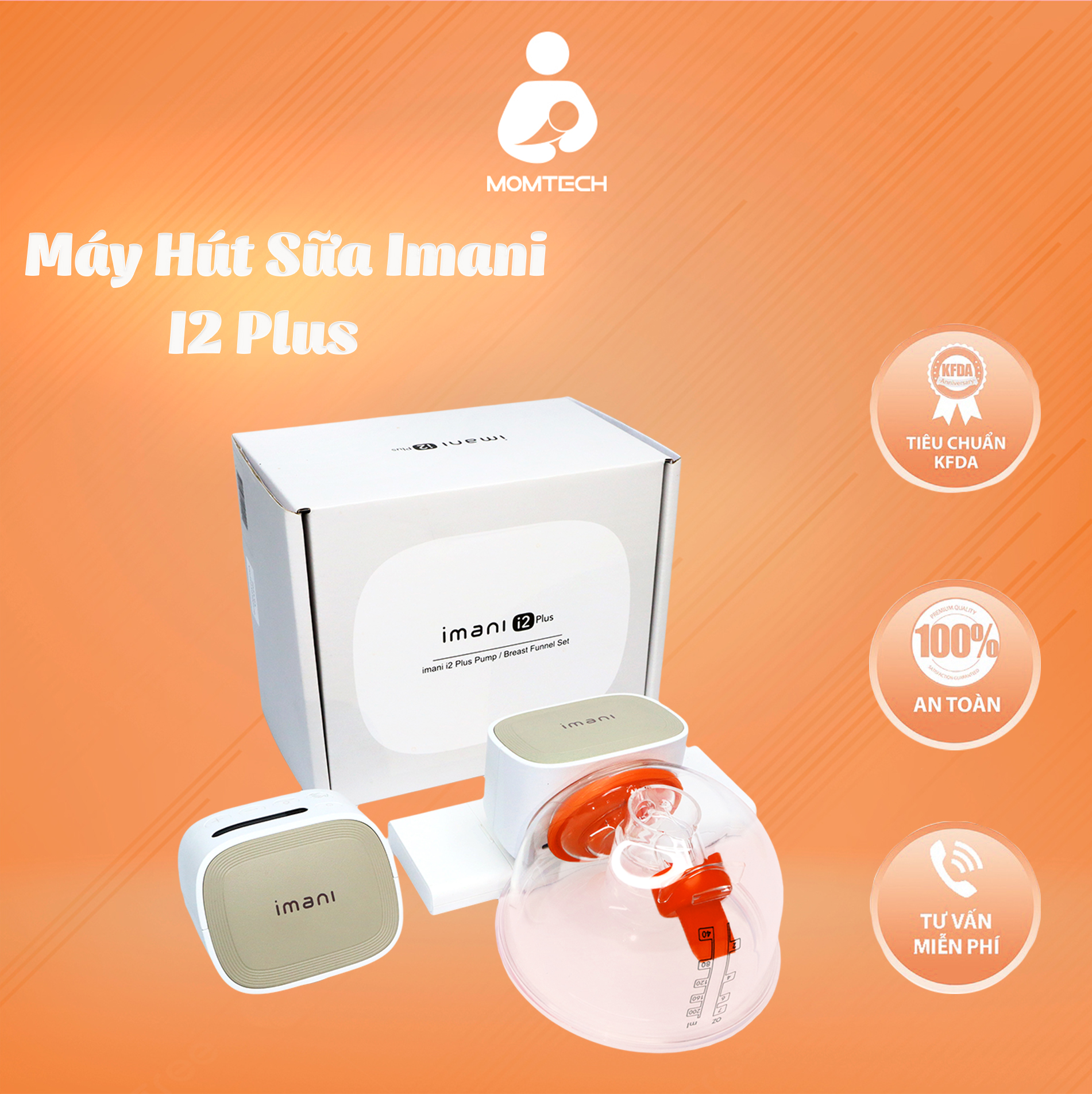 Máy Hút Sữa Không Dây IMANI I2 và I2 PLus Máy Hút Sữa Rảnh Tay 200ml