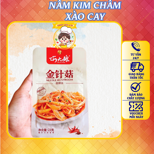 Nấm kim châm sốt cay siêu ngon - ăn vặt nội địa trung ✅