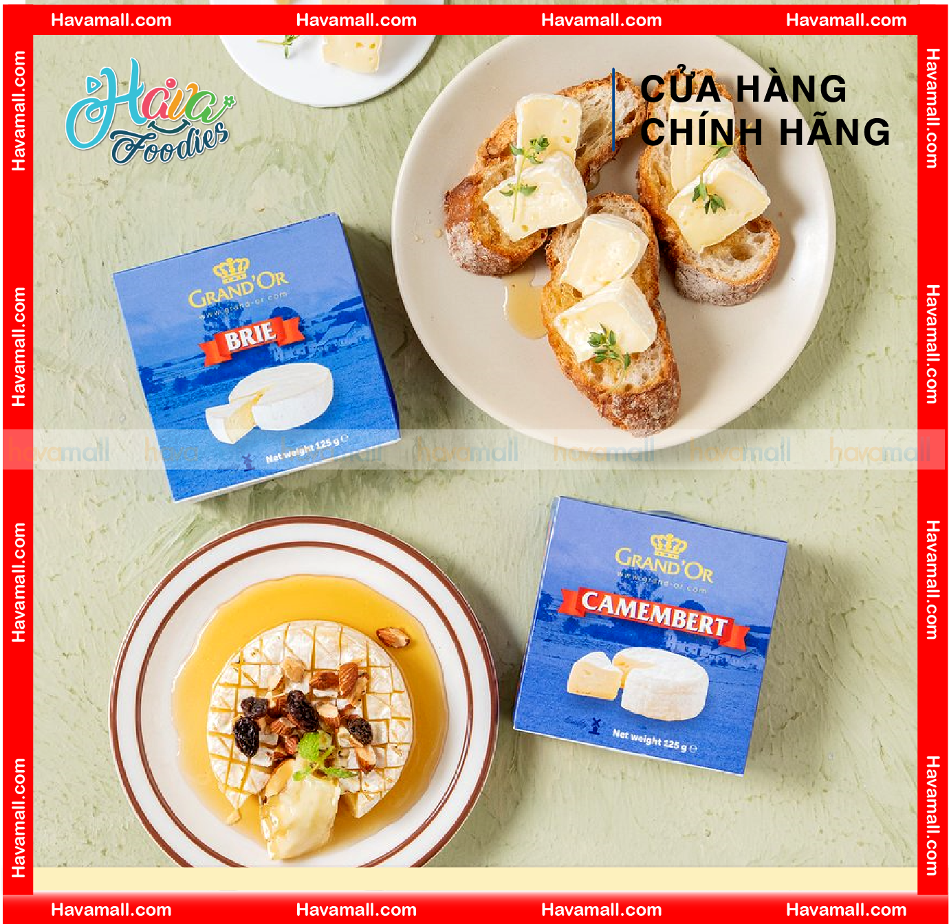 [HOÀN TIỀN MAX 10%] [CHỈ GIAO HỎA TỐC 2H TẠI HCM] Phô Mai Brie Grand’Or 125gr – Brie Cheese