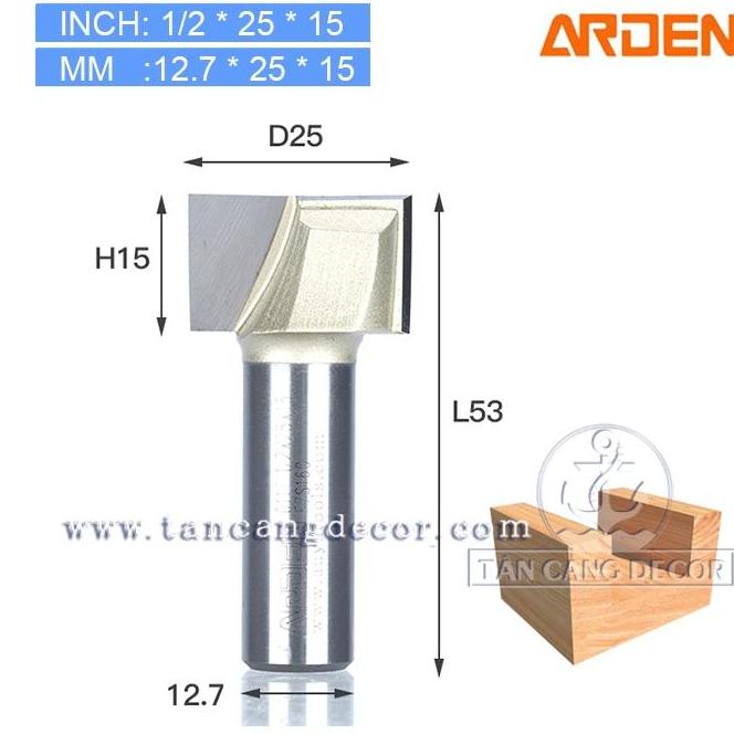 Mũi Router Lấy Nền Arden Cốt 12.7 mm (nhiều kích thước)