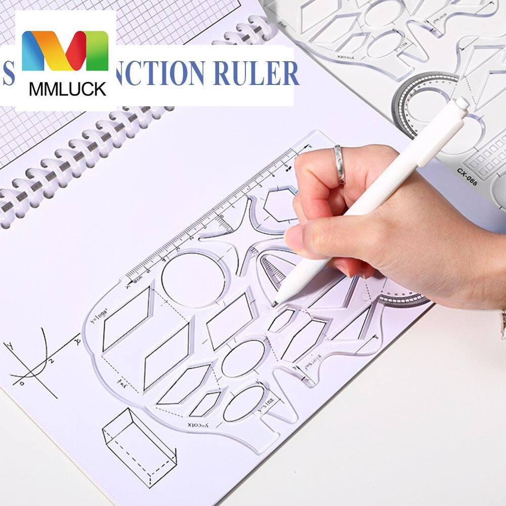 thước kẻ học sinh MMLUCK Vòng Tròn Trong Suốt Nhanh Cho Học Sinh Thước Phác Thảo Mẫu Vẽ Hình Học Thước Đo Chức Năng Mềm Thước Đo