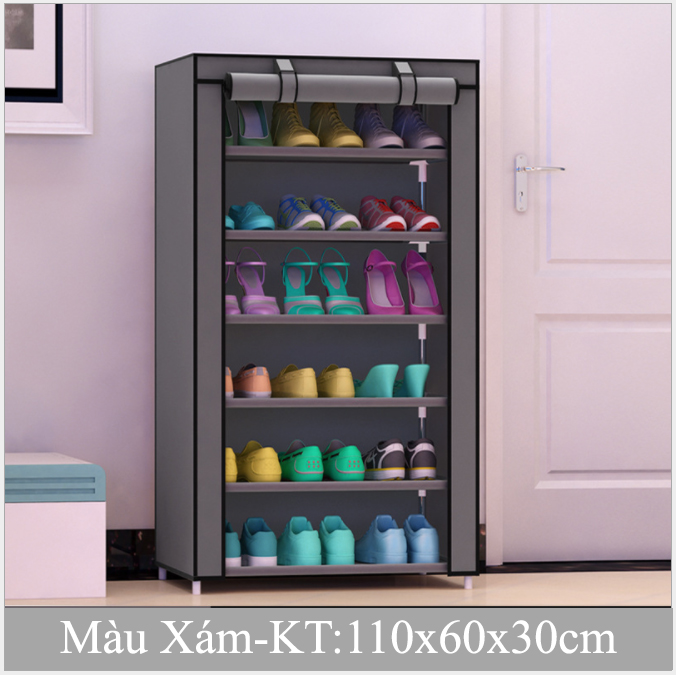 [GIỮ GIÀY KHÔNG BỤI BẨN] Kệ giày dép có vải che
