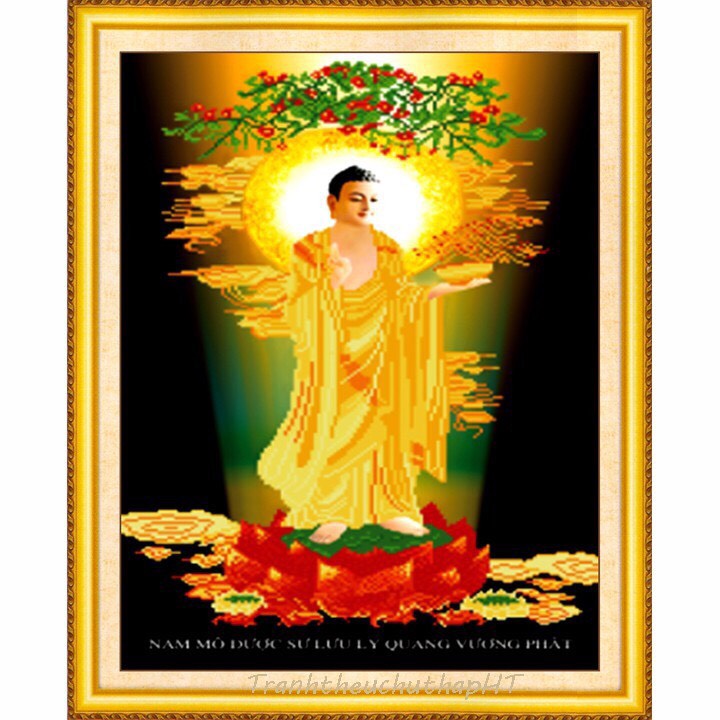 [HCM]Tranh thêu chữ thập Phật Dược Sư LV3291 (43x67) chưa thêu