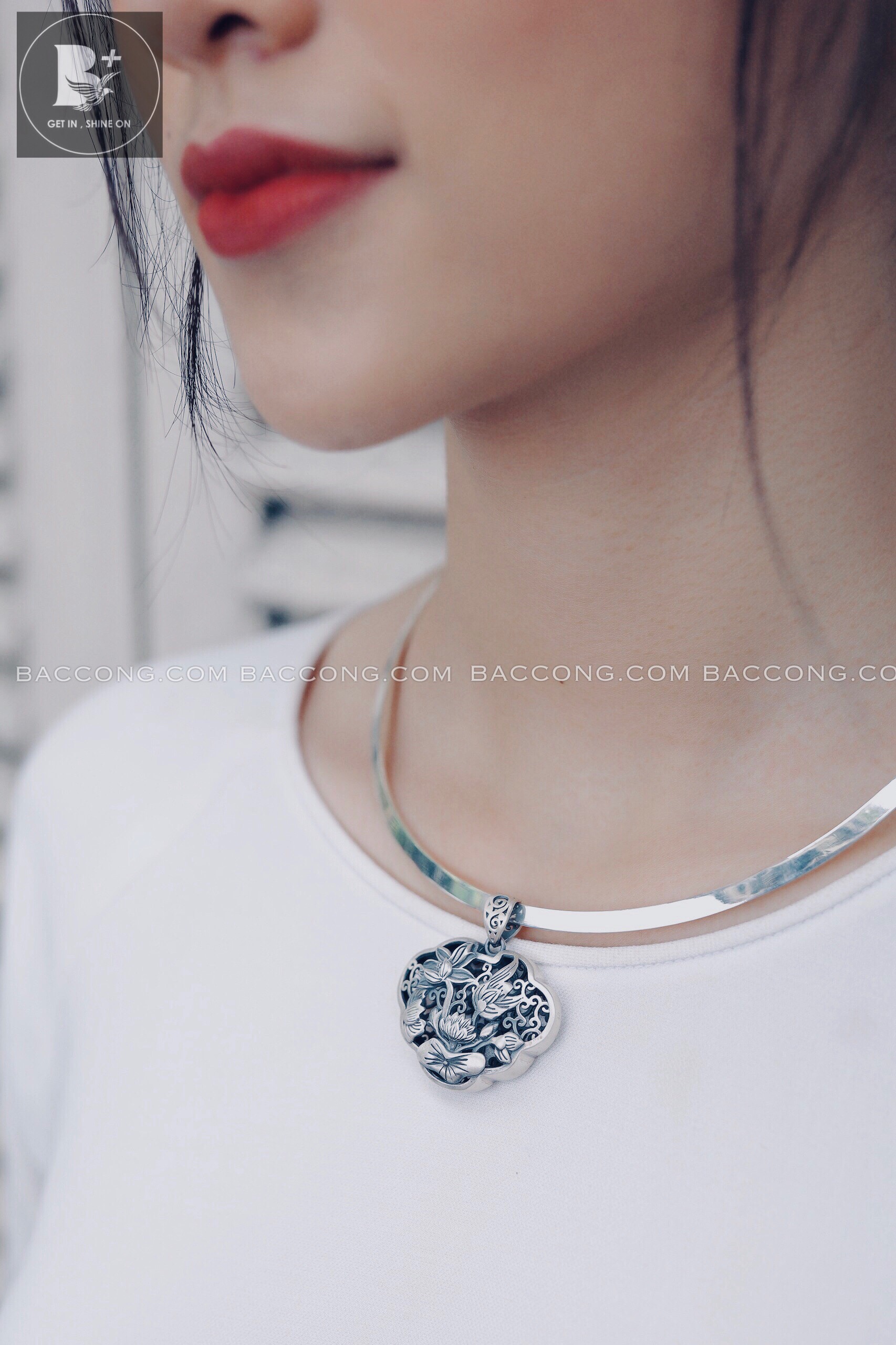 Kiềng dẹt trơn bạc nguyên chất