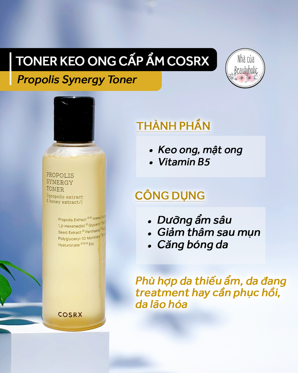[Nhacuabeautyholic] Toner keo ong PROPOLIS COSRX