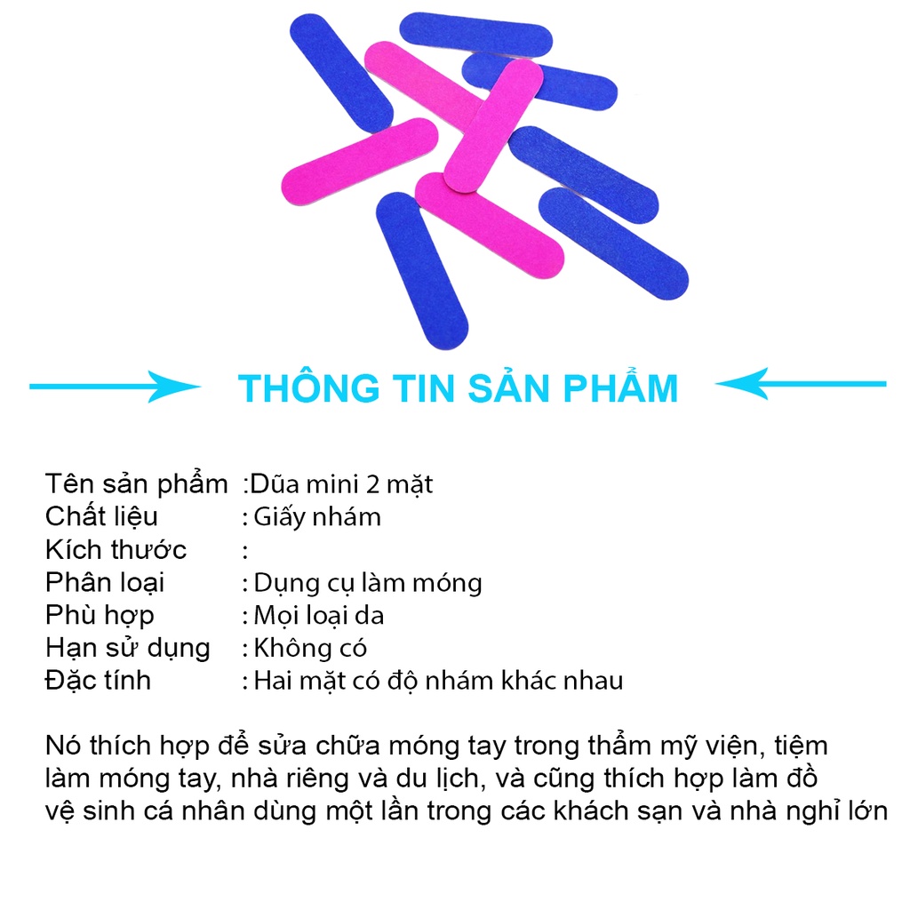[ QUÀ TẶNG KHÔNG BÁN ] Dũa móng tay mini 2 mặt dễ sử dụng