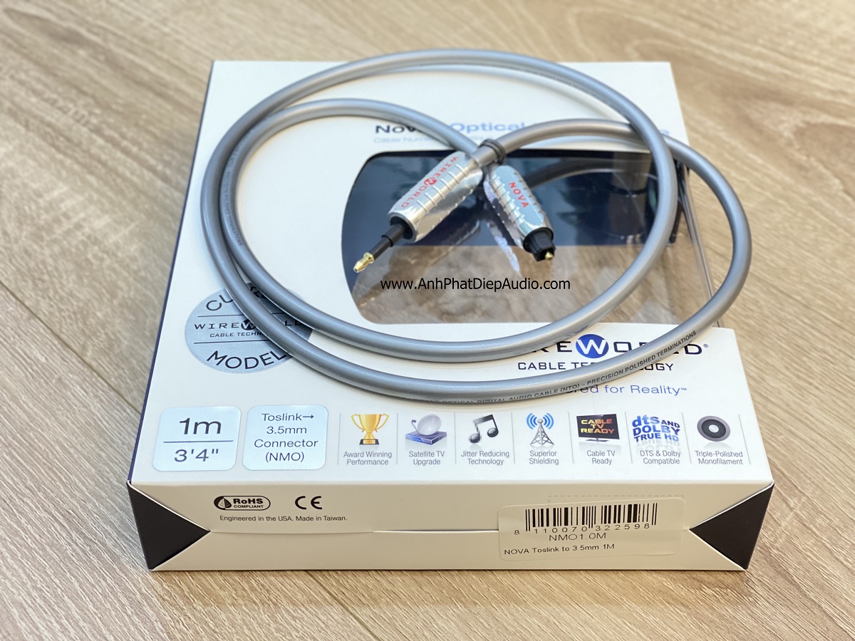 Dây cáp quang WIREWORLD Nova Toslink to 3.5mm Optical Audio Cables