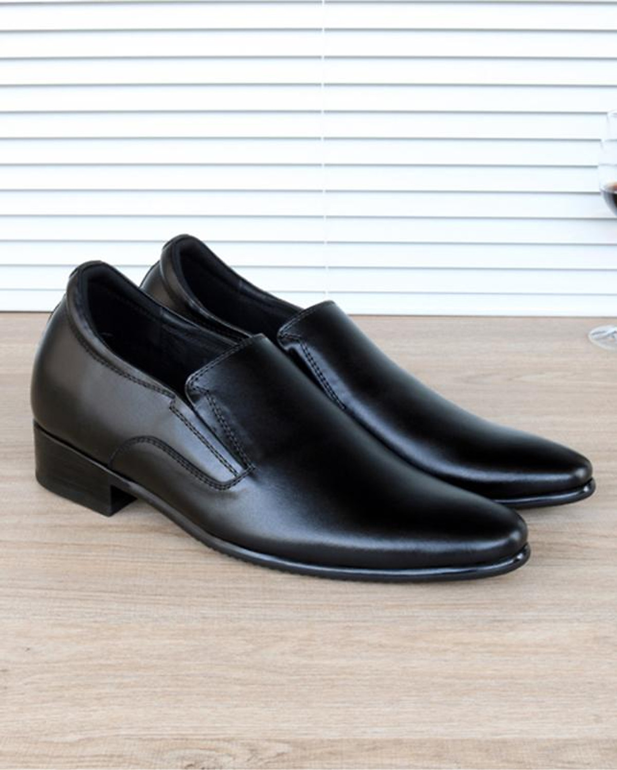 Giày Tăng Chiều Cao Nam S970 Đen Cao 8Cm