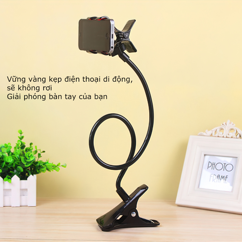 [HCM]Kẹp điện thoại đuôi khỉ đa năng Xoay 360