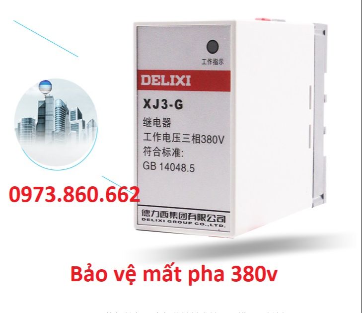 Bảo vệ mất pha, đảo pha XJ3G DELIXI 380V