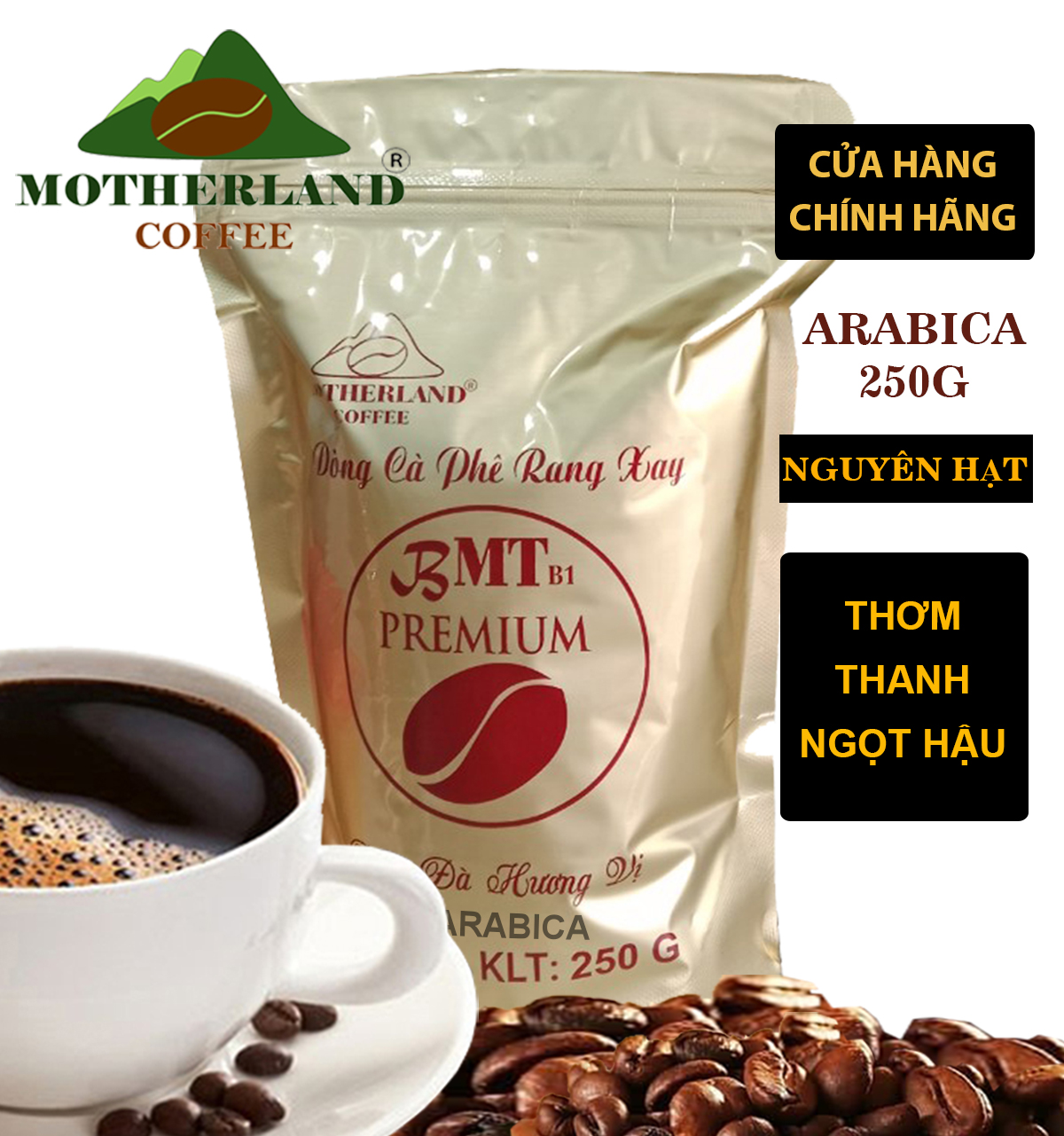 Cà phê Arabica Cầu Đất Đạt Lạt gói 250g