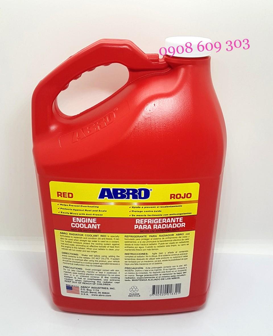 Nước Làm Mát Động Cơ Ô Tô ABRO ENGINE COOLANT Đỏ 3.78 lít