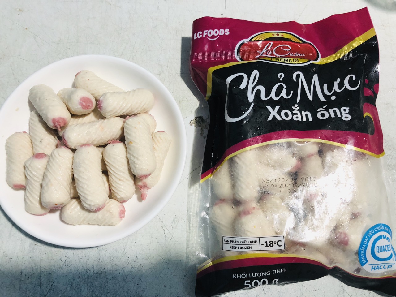 gói chả mực xoắn Lacusina 500g