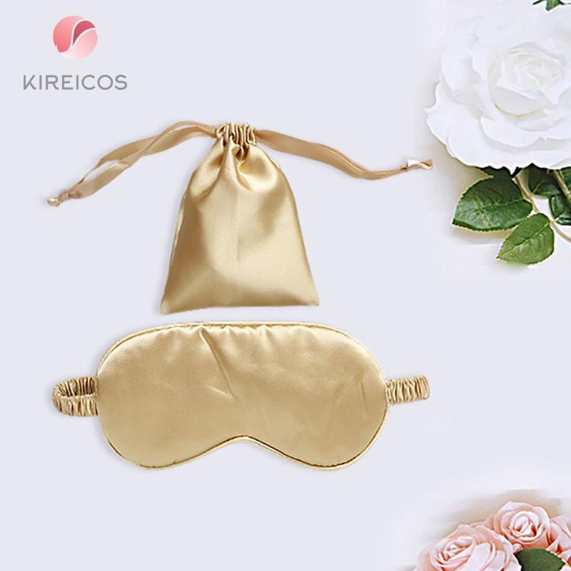 Set Bịt Mắt Ngủ Miếng Che Mắt Ngủ Lụa Kèm Bờm Tóc Có Túi Đựng