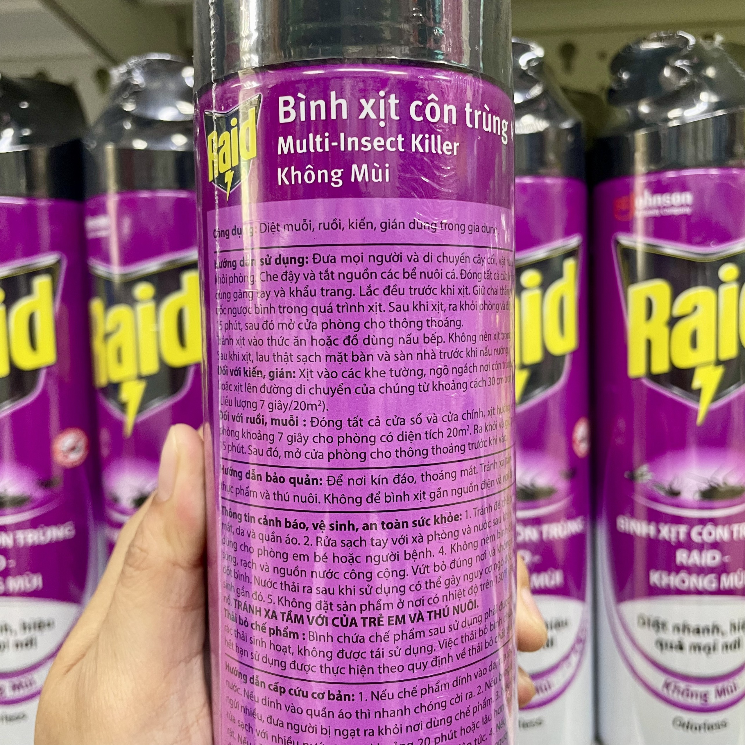 RAID Bình xịt côn trùng, xịt muỗi 520ml/ 600ml (Bibistore TB)